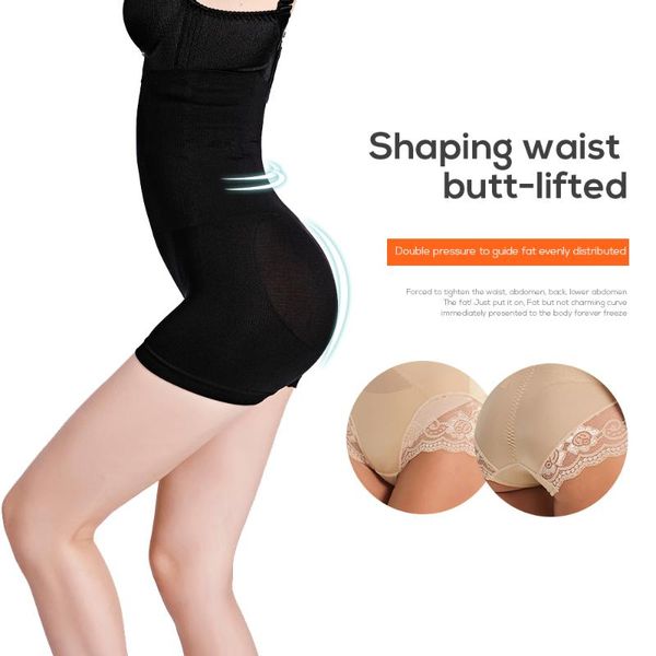 

like seamless breathable high waist hip raise women shapewear underwear ultra-thin silmming abdomen body shape pants women's shapers, Black;white
