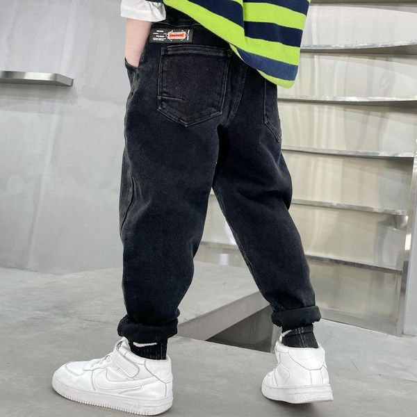 

trousers 2021 boys slack black jeans spring autumn children fashion casual sport denim pants kids 5 6 7 8 9 10 11 12 13 14 y, Blue
