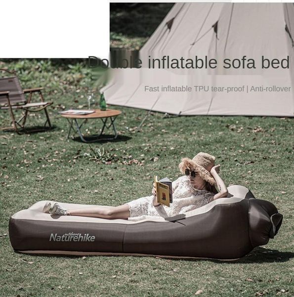 

outdoor pads mover double-layer inflatable sofa bed lunch break beach portable lazy net red cushion chair