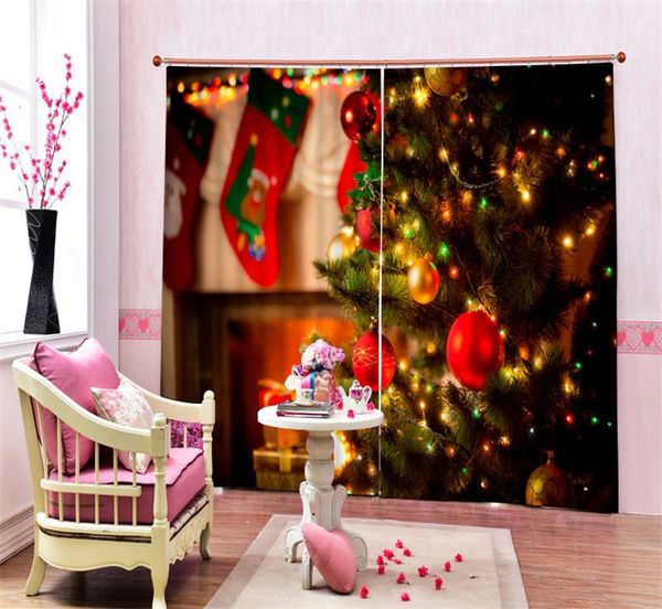 

curtain & drapes curtains luxury blackout 3d window for living room office bedroom customized size cortinas rideaux christmas