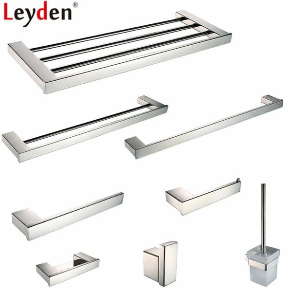 

bath accessory set leyden stainless steel towel holder shelf wall mounted toilet paper silver square ring bathroom accessories