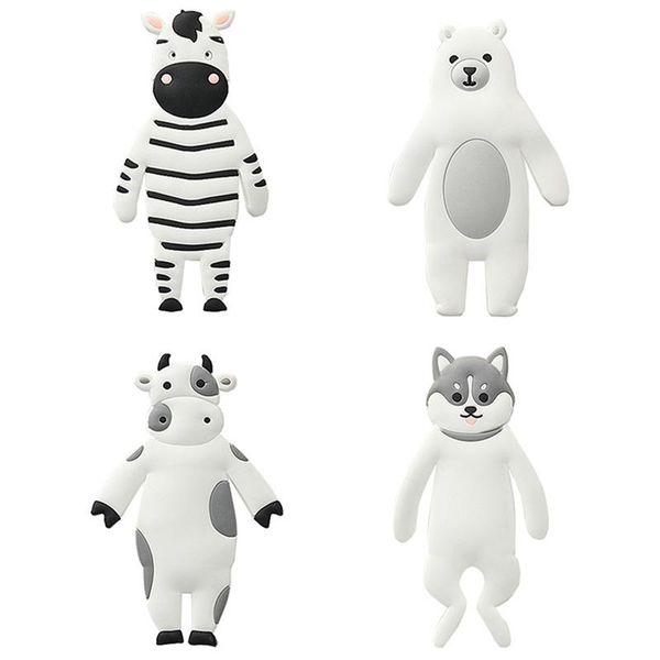 

lovely animal family hook bear cow dog zebra sticker refrigerator gifts can washed home decoration wall hook, 4pcs hooks & rails