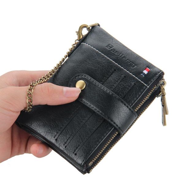 

sale pu leather men wallet coin purse small mini card holder vintage portfolio portomonee hasp male pockect 2021 walet wallets, Red;black