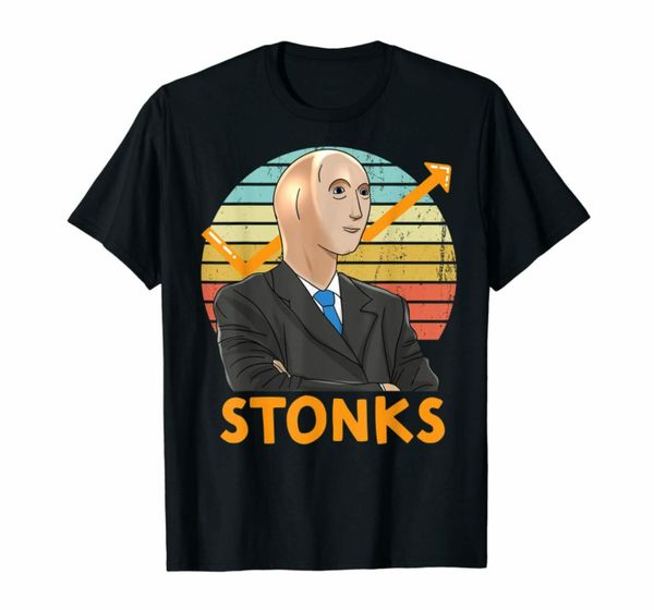 

r1 stonks guy dank meme funny stock broker stonks guy dank meme black t-shirt, White;black