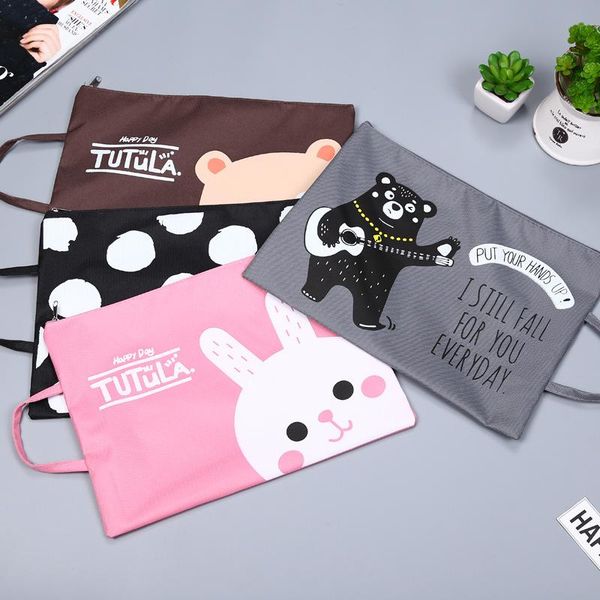 

business card files 1pcs/set kawaii cartoon animal a4 oxford cloth file holder stationery document bag school supply