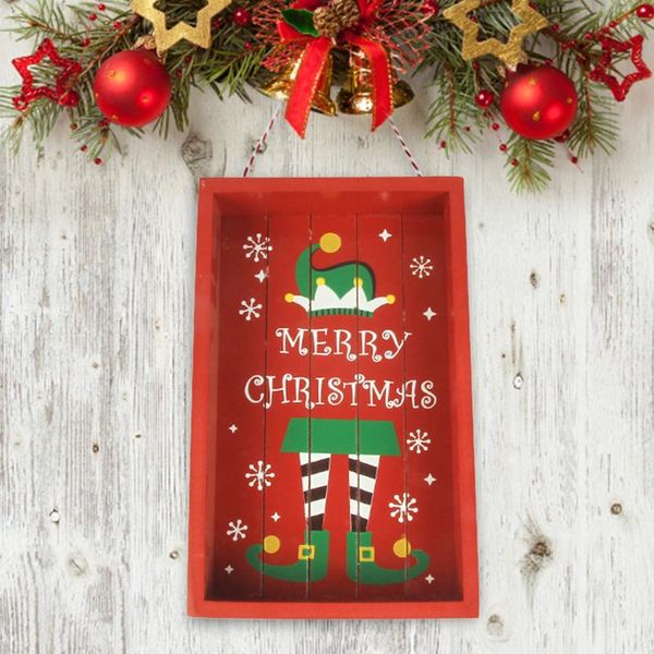 

christmas decorations 1pcs ornaments wooden creative tree pendant articles doorplate door hanging adornos de navidad