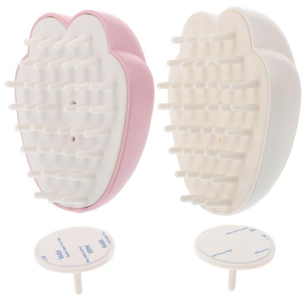 

hair brushes 2pcs shampoo brush head scalp comb washing, Silver