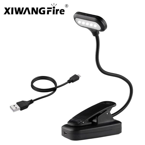 

table lamps led lamp charging plug-in dual-use adjustable learning mini book clip work light