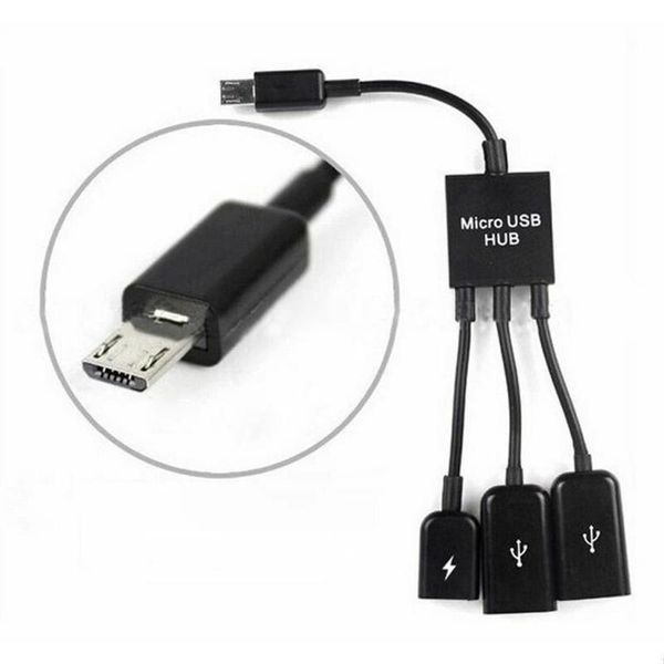 

in 1 male to female dual micro usb 2.0 host extension adapter with otg keyboard compatible cable mouse reader hub card d3p6 hubs
