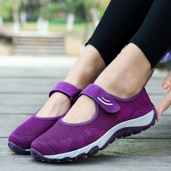 

big size 35-41 men's hollow mesh middle-aged lady running shoes casual trainers men women sports sneakers