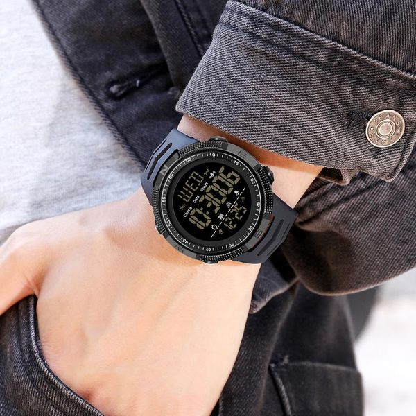 

wristwatches sanda sport watch men digital 2021 luxury waterproof fashion military electronic clock reloj hombre 6014, Slivery;brown