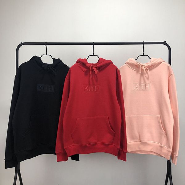 

men women trui black pink sweatshirts oversized hooded boat works box kith hoodie
