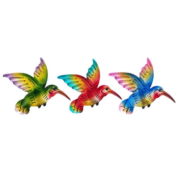 

decorative objects & figurines 3pcs iron hummingbird wall hanging crafts festival ornaments