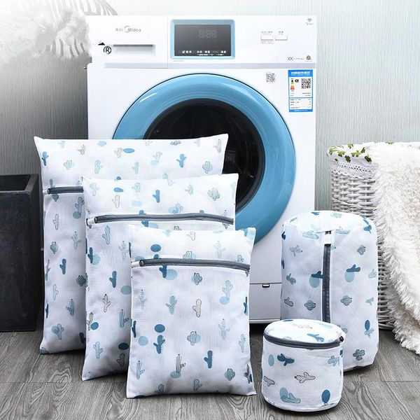 

japanese style thick embroidered sand laundry bag washing net for bra underwear wash machine mesh not deformed bags
