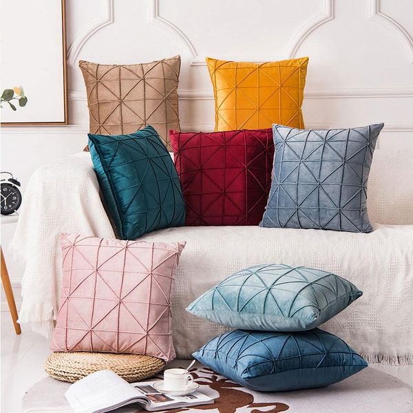 

waist throw cushion cover velvet pillow case thick soft pillows covers pillowcase home supplies pillowslip