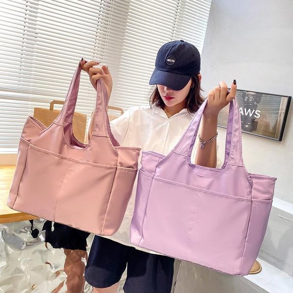 

duffel bags fashion women's bag large capacity leisure gym oxford waterproof yoga trendy solid color outdoor travel 2021