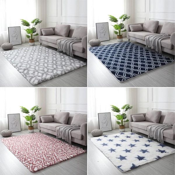 

carpets thick carpet for living room tie dyeing plush fluffy floor mats shaggy window bedside non-slip velvet mat home decor rugs
