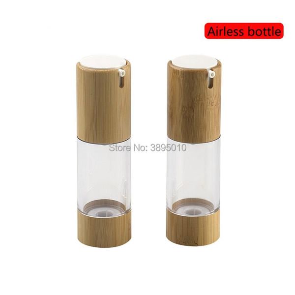 

storage bottles & jars 30ml airless vacuum lotion bottle with bamboo for cosmetic package f243