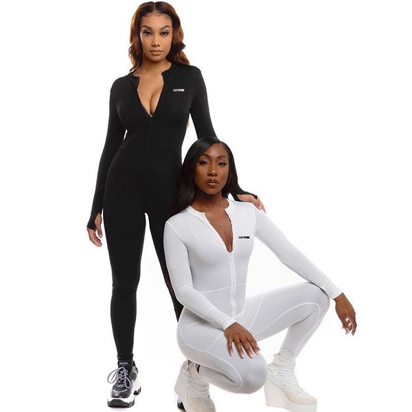 

women's jumpsuits & rompers women one piece romper outfits set bodycon club jumpsuit modern ladies sporty letters print stretch streetw, Black;white