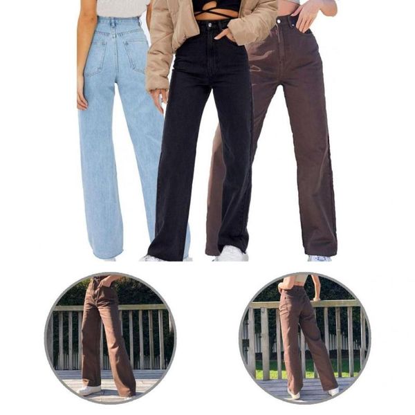

women's jeans great women trousers skin-friendly wear resistant zipper baggy, Blue