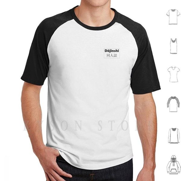 

men's t-shirts doujinshi japanese writing t shirt print for men cotton cool tee japan hentai doujin simple thick tits, White;black