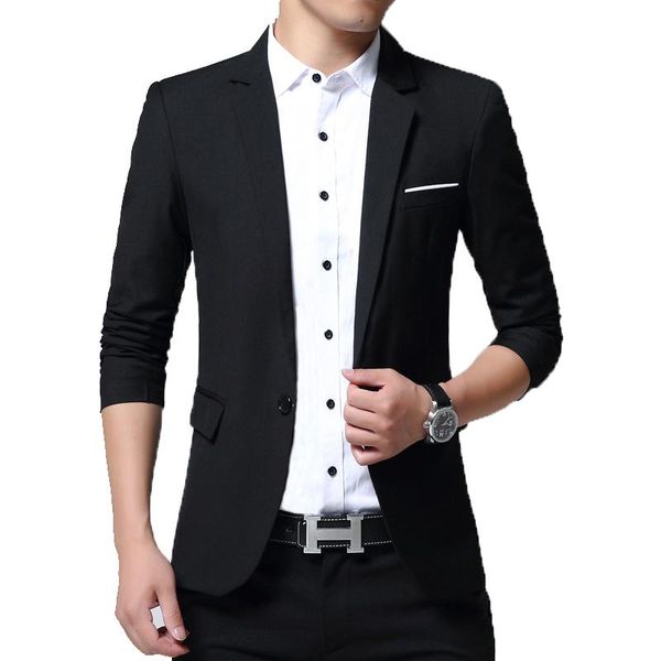 

men's suits & blazers 2021 spring autumn men jacket suit one button korean style blazer non-ironing mens wedding tuxedos masculino, White;black
