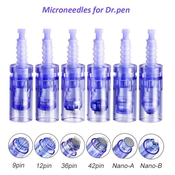 

tattoo needles 10/20/50pcs electric derma pen cartridge needle 9/ 12/ 36/ 42/ nano cartridges bayonet for dr.pen ultima a6 micro