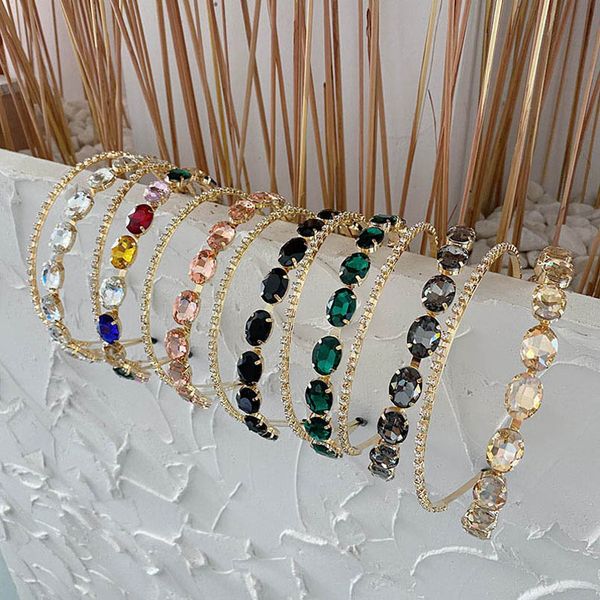 

teenage girls hair accessories sticks diamond kids headbands children alloy hollow rhinestone crystal head bands accessory double-deck b7879, Slivery;white