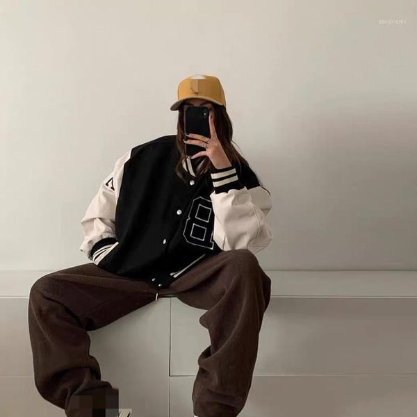 

men's jackets 2021 autumn high street men overcoat loose print coat cotton fashion casual elegant black woemn outwear t1293, Black;brown