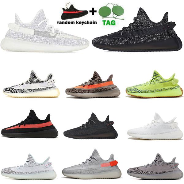 

static reflective 3m v2 beluga 2.0 running shoes sesame butter black breds oreos white zebra sports sneakers size 36-47