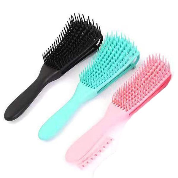 

scalp massage comb detangling brush natural hair detangler tangle removal combs powerful function non-slip design for curling wavy long hair, Silver
