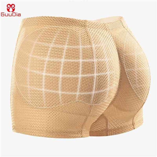 GUUDIA Womens Butt Lifter Seamless Hip Enhancer Underwear Booty Pads Shaper Boyshorts Corpo traspirante 210810