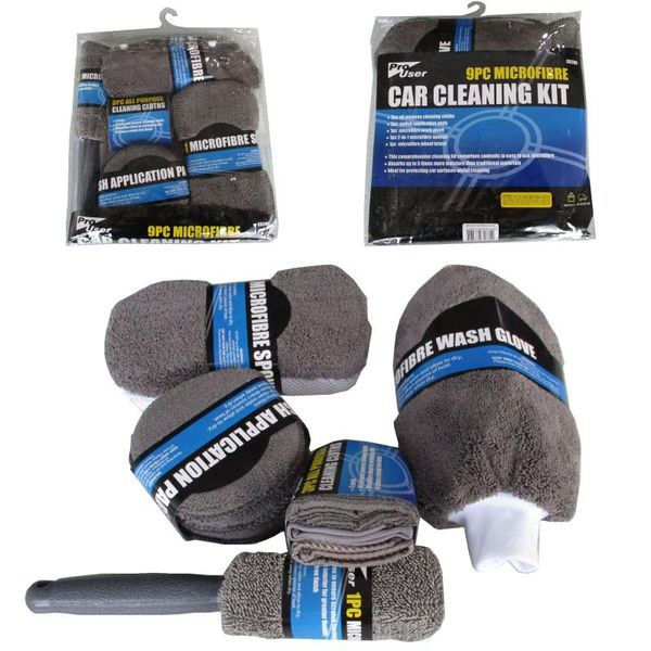 

one set of car wash cleaning kit microfiber detailing washing tools cars cheaning sponge