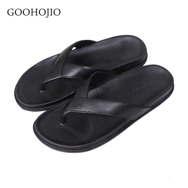 

slippers men shoes arrival summer flip flops beach sandals anti-slip zapatos hombre casual wholesale 40 yuif, Black