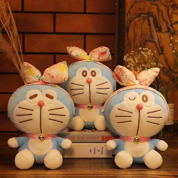 

new doraemon robot cat blue fat plush toy 8 inch machine doll