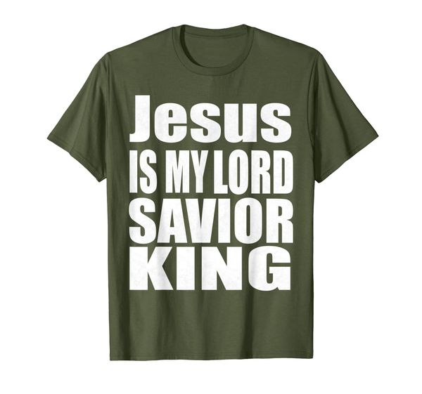 

jesus is my god king lord savior t-shirt, White;black