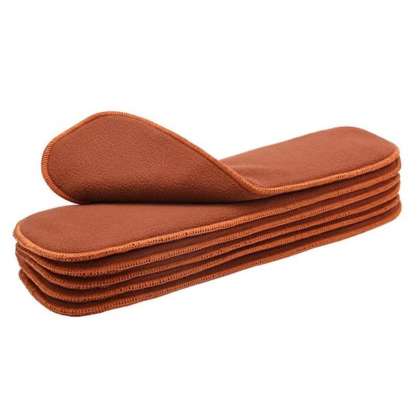 

cloth diapers coffee fiber diaper elastic inserts for baby nappies reusable washable insert 5pcs/pack