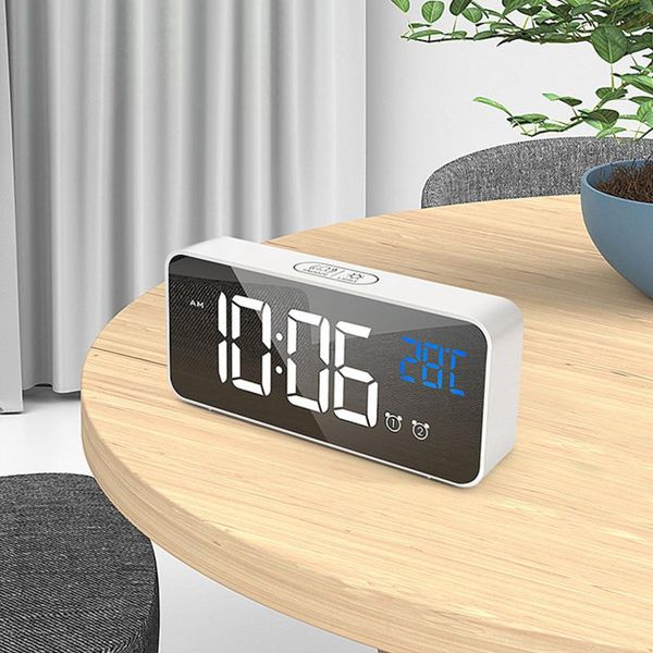 

other clocks & accessories led temperature display digital alarm clock snooze usb rechargeable clocksadjustable brightness home decoration