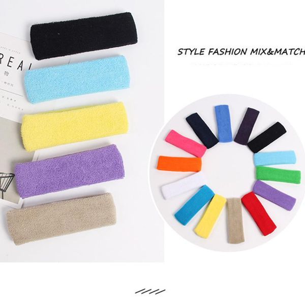 

women yoga elastic turban hair band headband cotton sport sweat sweatband gym stretch head #d bands