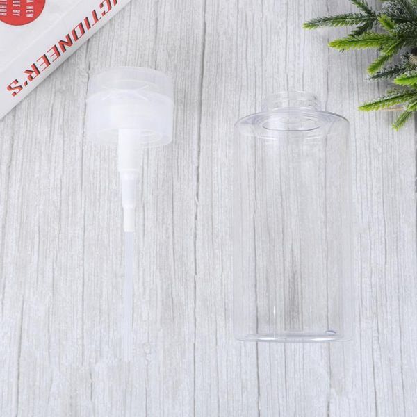 

1pc pet makeup remover bottle cosmetic travel press pump (300ml) storage bottles & jars