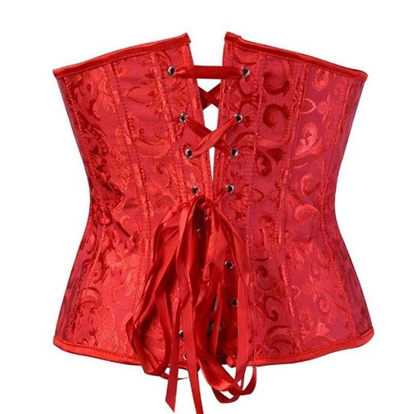 

women's shapers corset underbust waist cincher corsets gothic red bustier corpete size s-6xl blue black white corselet plus m6d1