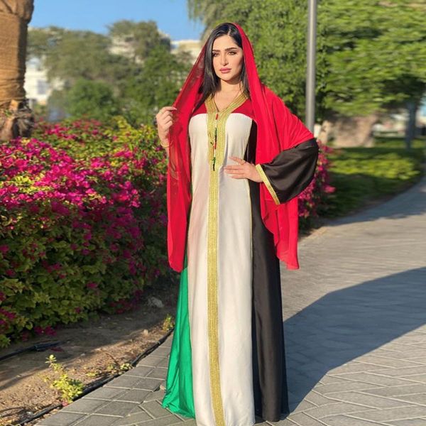 

musulman de mode dresses abayas for women kaftan abaya dubai turkey muslim fashion dress islam robe djellaba femme hiver ethnic clothing, Red