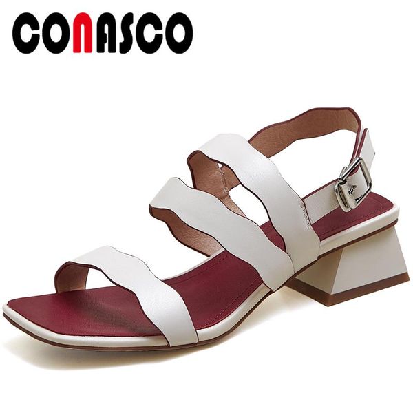 

women sandals summer fashion concise casual pumps genuine leather ruffles high heels mixed colors shoes woman, Black