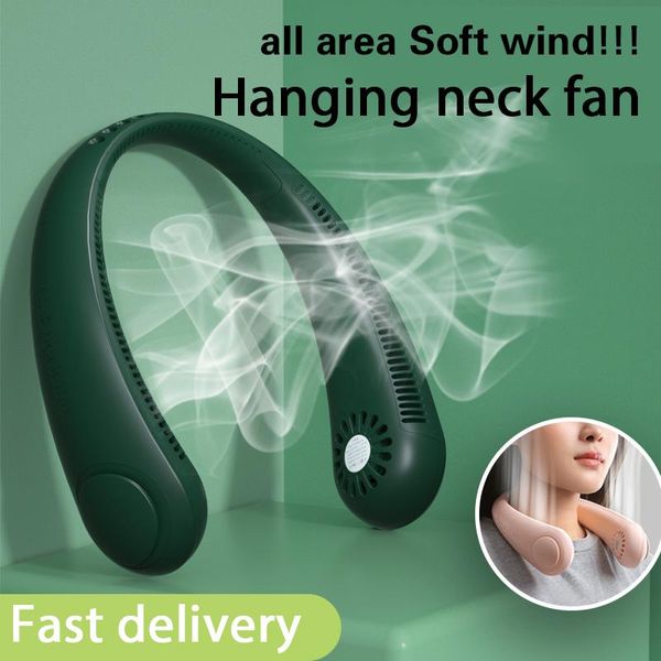 

mini bladeless fan hanging neck leafless rechargeable mute sports fans for home outdoor portable 5 electric