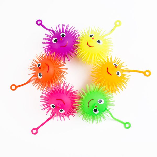 

decompression toy luminous elastic hedgehog hair ball push small gift creative compression style source