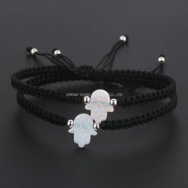 

charm bracelets hand weave for women opal (op17)nylon chain bracelet with 3mm 925 sterling silver beads, Golden;silver