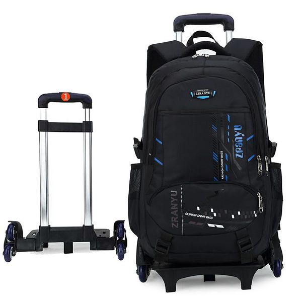 

school bags high-capacity student shoulder backpack rolling luggage children trolley suitcases wheel cabin travel duffle bag