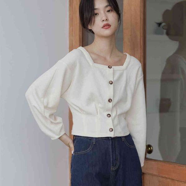

neck sweater women's autumn and winter short collection waist texture feeling small woman's top, Black