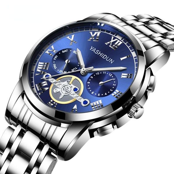 

wristwatches fashion temperament brand men's watch steel male student quartz, Slivery;brown