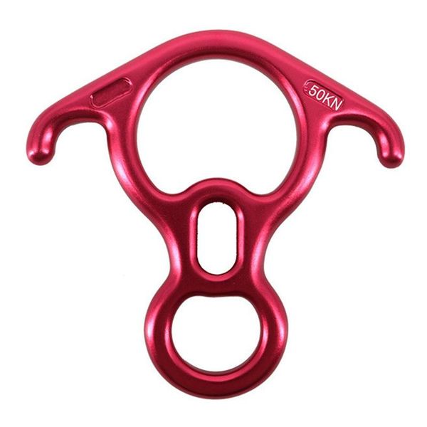 

cords, slings and webbing 50kn belay device, 8 descender large bent-ear belaying rappelling gear device climbing for rock
